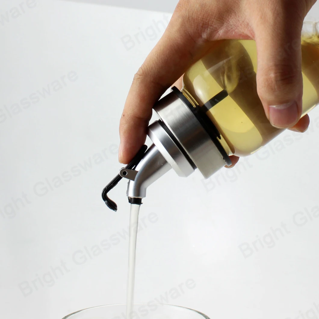 Food Grade Kitchen Olive Oil Vinegar Glass Bottle Coconut Oil Glass Bottle Dispenser