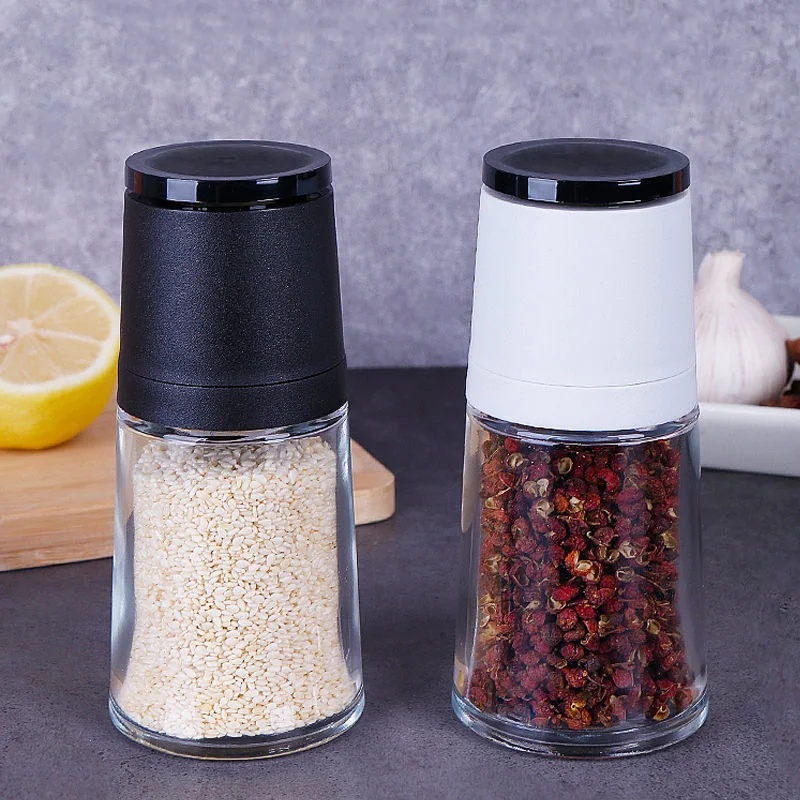 Spice Shakers Easy Clean Ceramic Grinders Salt and Pepper Shakers with Adjustable Coarse Grinders