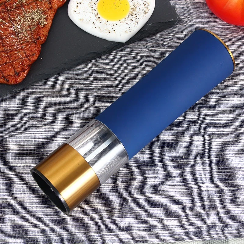 Refillable Hand Grinder with Comfortable Grip Stainless Steel Electric Salt and Pepper Seasoning Mill Bl17158
