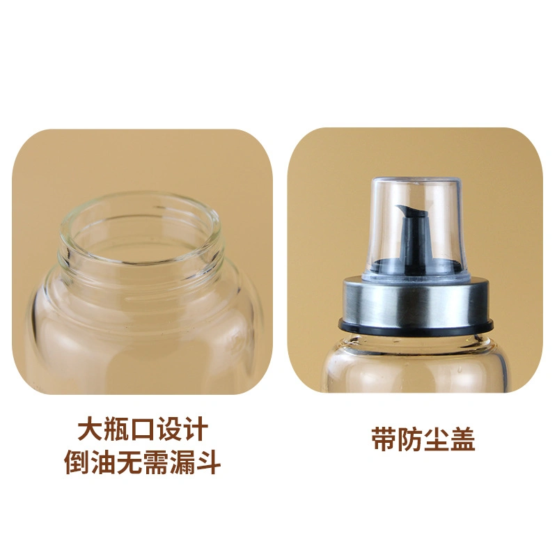 Transparent Lead-Free Glass Oil Bottle Vinegar Water Dispenser