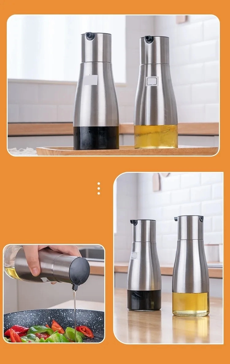 New Design Measured Glass Oil and Vinegar Dispenser with Non-Drip Spout Milk Oil Bottle