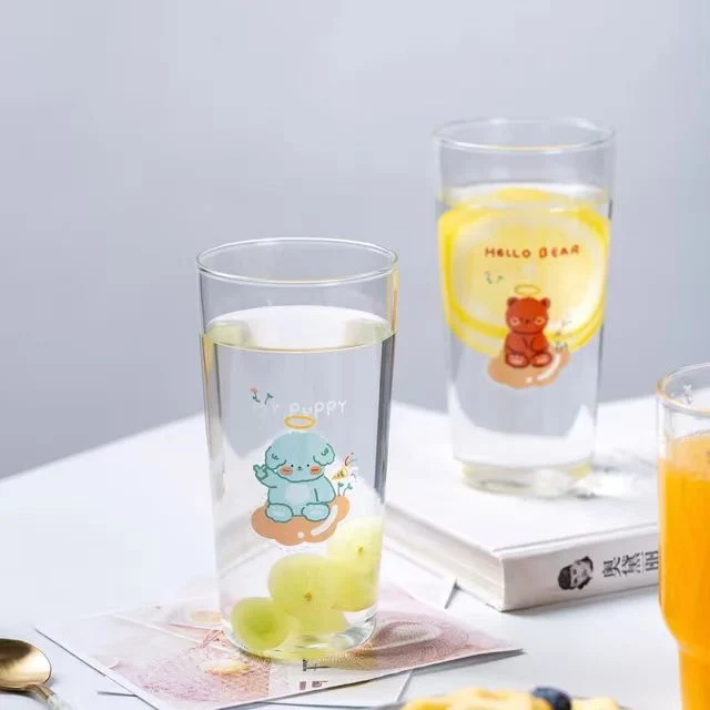 Wholesale High Quality Transparent Large Beer Juice Milk Glass Cup with Handle