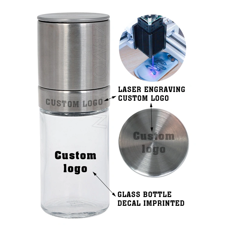 Wholesale Best Seller Manual Pepper Grinder and Salt Premium Glass Body with Adjustable Stainless Steel Ceramic Spice Grinder