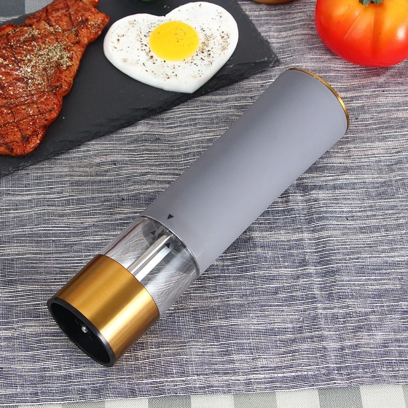 Refillable Hand Grinder with Comfortable Grip Stainless Steel Electric Salt and Pepper Seasoning Mill Bl17158