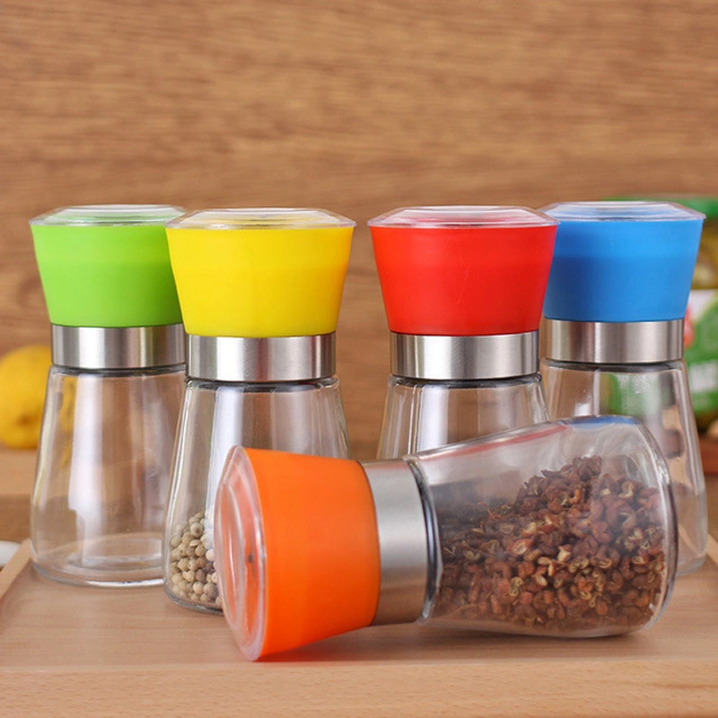 Manual Salt Pepper Grinder, Spice Grinder Made of High Strength Glass. Suitable for Kitchen, Barbecue, Restaurant Accessories/Spices Esg11932