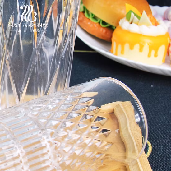 Factory High Quality Engraving Glass Tumbler 14oz Water Tea Juice Glass Cup