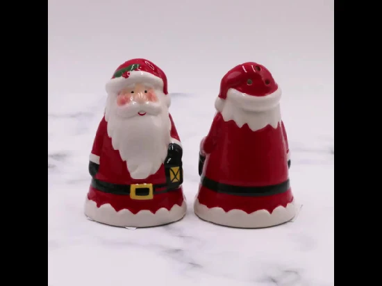 Wholesale Hand Made Christmas Decoration Funny Ceramic Salt and Pepper Shaker