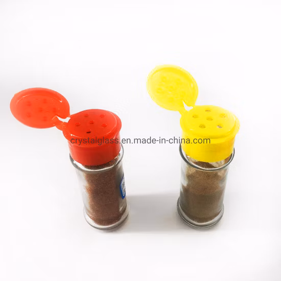 Food Grade 150ml Glass Salt and Pepper Shaker with Butterfly Caps